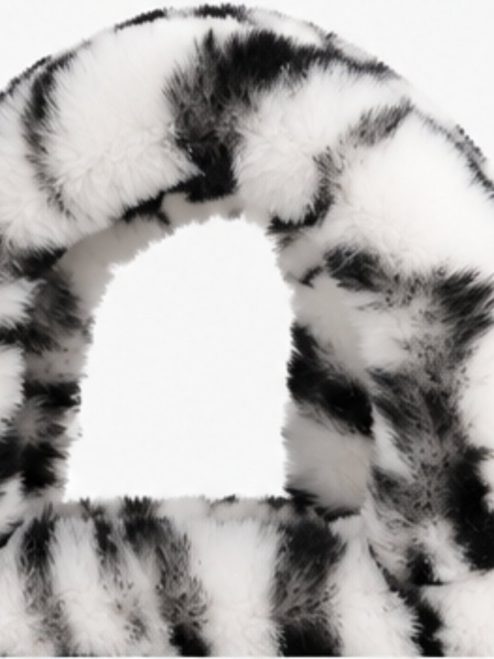 Neiman Marcus Faux Rex Rabbit Zebra Bag - Picture 4 of 4